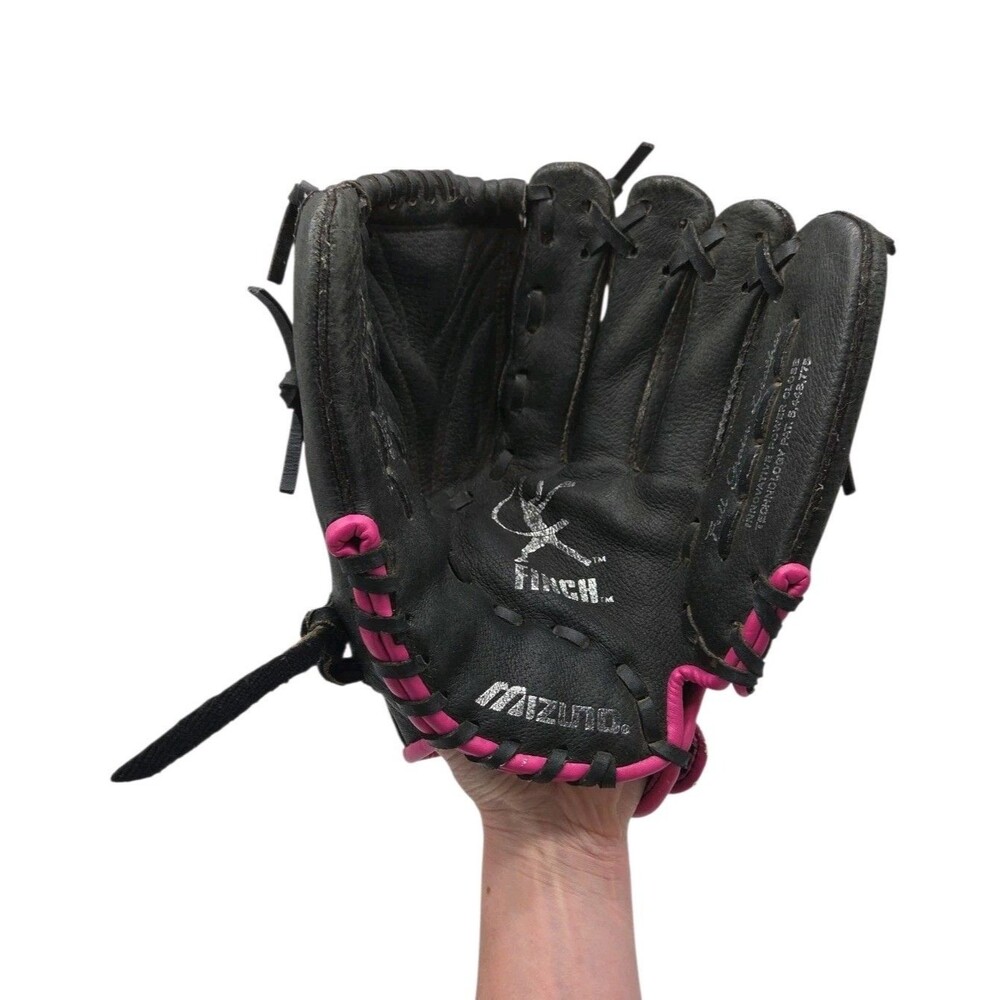 Mizuno Jenny Finch GPP 1105F1 Black Pink Leather Softball Glove Mitt RHT 11"